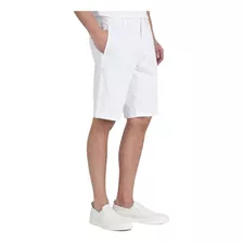 Bermuda Gabardina Premium Color Blanco De Oferta Caballero