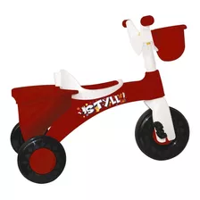 Triciclo Basculante Branco E Vermelho Styll Baby