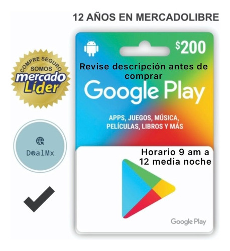 Google Play Tarjeta de Regalo