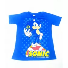 Camiseta Sonic Mania Infantil Para Meninos Gola Careca
