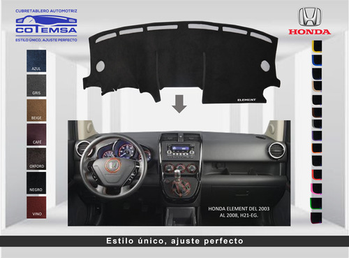 Cubretablero Aut. (colores) Honda Element 2003 Al 2008 H21-e Foto 2