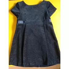 Vestido Invierno Azul Litlle Akiabara. Talle 4 