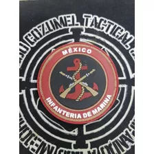 Parche Infantería De Marina México Rojo Caucho Táctico