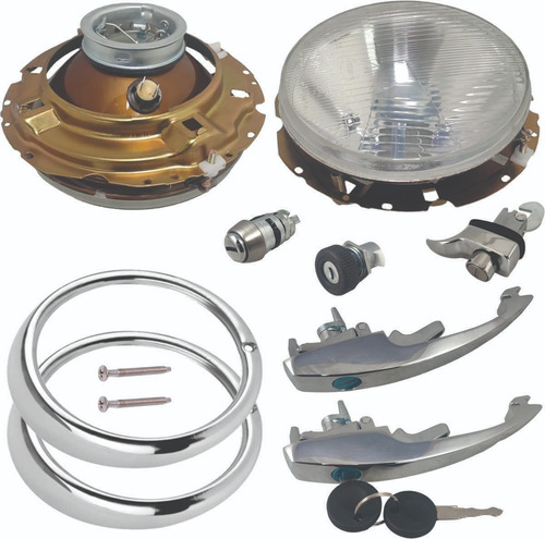 Kit Manijas Chapas Biceles Faros S/foco Vw Sedan 93-04 Vocho Foto 6