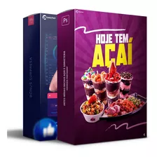 Pack 730 Artes Editável Açaí E Sorveteria Photoshop