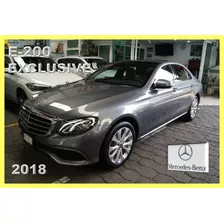 Mercedes Benz E-200 Exclusive 2018. Excelentes Condiciones.