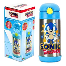 Garrafa Térmica Infantil Sonic Azul 350 Ml