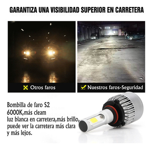 Bombillas Led Alta Y Baja Para Para Toyota Corolla 1993-2015 Foto 3