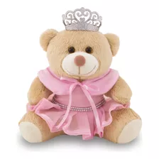 Ursa Pelúcia Princesa 20cm - Decoração Infantil