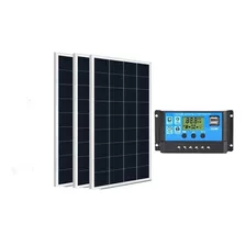 Kit Placa Painel Controlador Energia Solar Fotovoltaica 150w Cor Azul-marinho Voltagem De Circuito Aberto 2446v Voltagem Máxima Do Sistema 2064v