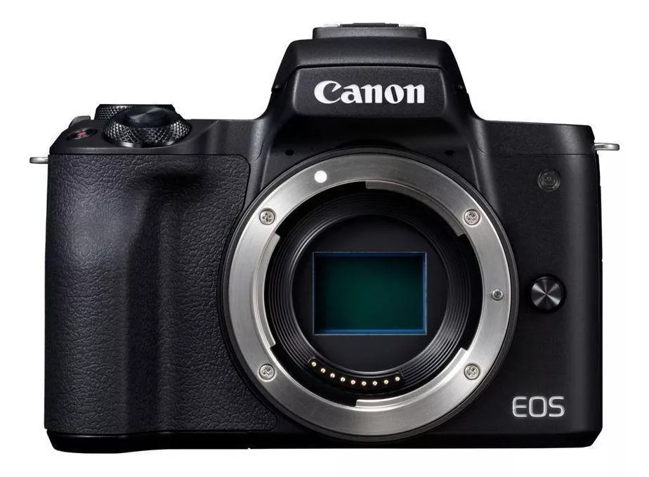  Canon Eos M Kit M50 + Lente 15-45mm Is Stm + Lente 55-200mm Is Stm Sin Espejo Color Negro