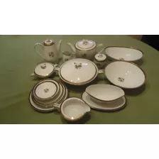 Vajilla Noritake Porcelana Borde De Oro