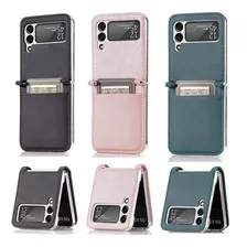 Carcasa De Cuero Tpu Para Samsung Z Flip 3 + Lámina