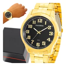 Relógio Mondaine Masculino Dourado 1 Ano Garantia Original