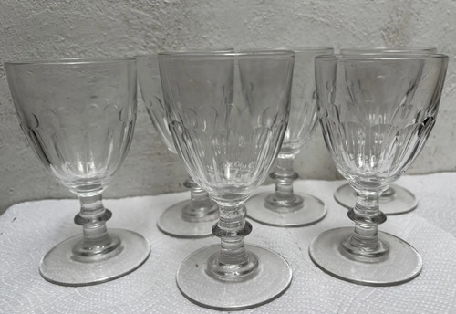 Antiguas Copas De Cristal Darques Francesas Transparente — imagen 1