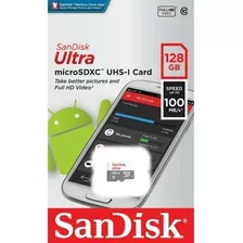 Cartão Sandisk Ultra Micro Sdxc Uhs-i 128gb 100mb Classe 10