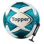 Bola Futebol De Campo Topper 22 Oficial + Bomba De Ar Azul