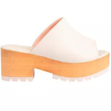 Sapato Clog Feminino Tamanco Salto Quadrado Tratorado Moda