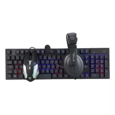 Kit Combo Gamer Iii Bright Teclado + Mouse + Headset Gamer