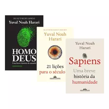 Kit Livro Homo Deus + 21 Lições Para O Século 21 + Sapiens