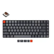 Teclado Keychron K3 V2 Óptico Marrón Caliente, Intercambiable, Blanco Claro, Aluminio, Color Gris, Idioma Inglés Ee. Uu.