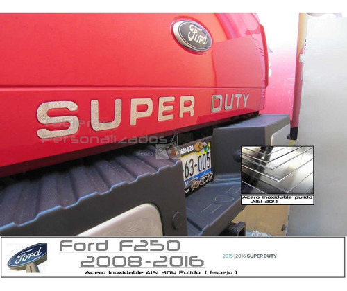 Letras Logotipo Tapa Batea Ford Super Duty 2008 - 2016 Foto 8