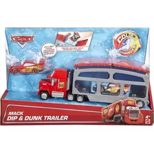 Cars Mack Haul Dip Dunk Trailer Cambia Color Disney Mattel