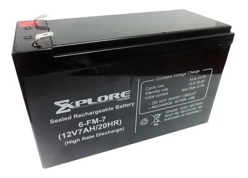Bateria Recargable Ups 12v 7amp  150x65x94 (mm) / 2.15kgs