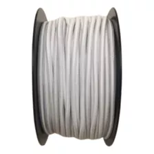 Cordón Elástico Redondo Blanco De 4mm X Rollo 50 Mts