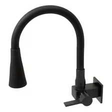 Torneira Parede Gourmet Square Cano De Silicone Black