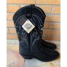 Bota Harley Davidson Em Couro Motociclista 