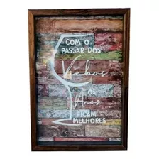 Quadro Porta Rolhas Vinhos Decorativo Com Frases 24h Cor Porta Rolha Com Passar Do Vinhos Os Anos Ficam Melhores