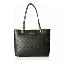 Bolsa Guess Geva Noel Tote En Color Negro Multi