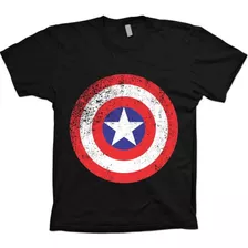 Camiseta Super Herois Marvel Capitão América - 100% Algodão