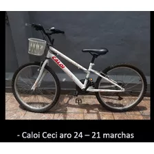 Bicicleta Caloi Ceci Aro 24 Feminina C 21 Marchas