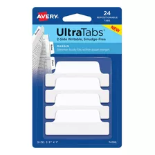 Avery Margin Ultra Tabs, 2.5 X 1 Pulgada, Escritura En 2 Lad