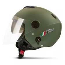 Capacete Aberto Pro Tork New Atomic Elite Viseira Solar Fumê Tamanho Do Capacete 58 Cor Verde Militar