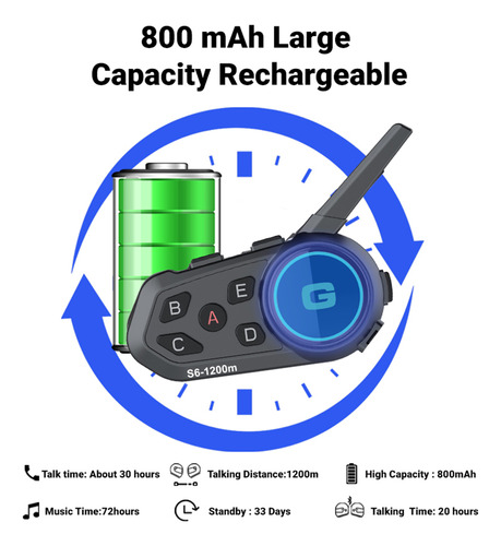 Batera Intercom De Larga Duracin Para Radio De 500 M, Sin Foto 2