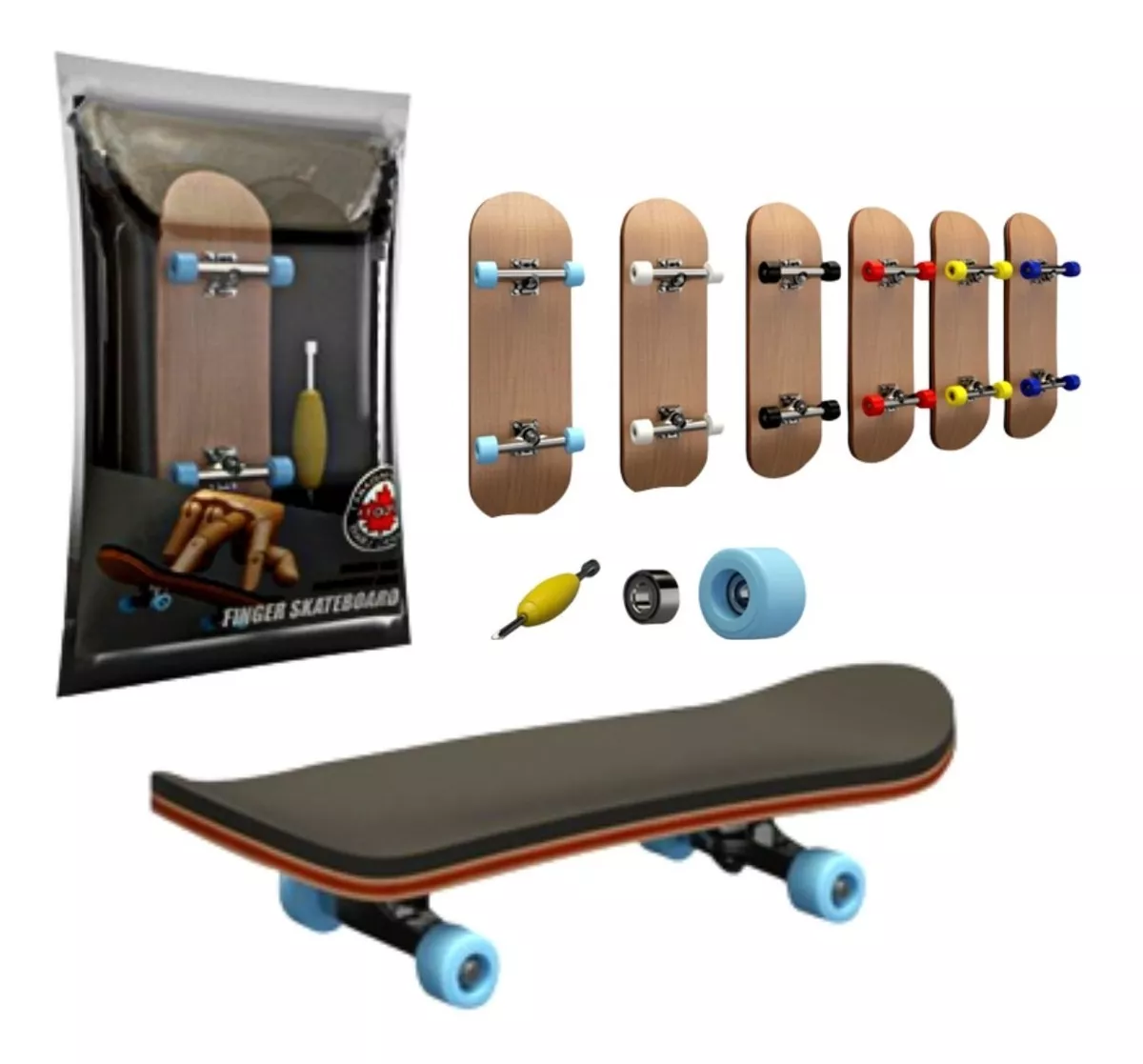 Skate Dedo Profissional Fingerboard De Madeira Brinquedo