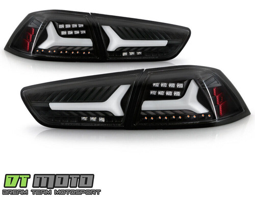 Par Micas Negro Led Mitsubishi Lancer Evolution 2011 2.0l Foto 2