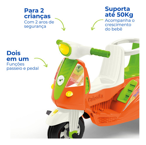 Triciclo Motoca Infantil Menino Com Aro Protetor Azul Overlar