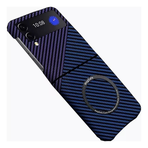 Funda Con Tapa Magntica De Fibra De Carbono Para Samsung Z Foto 7