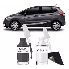 Tinta Tira Risco Automotivo Honda New Fit Cor Cinza Barium