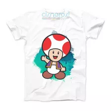 Playera Toad Hongito Videojuegos Token Nintendo Mario Bros