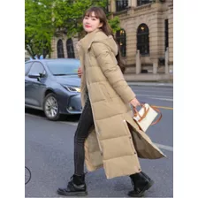 Parka De Plumón Superlarga Para Mujer, Chamarra De Invierno