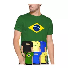 Camiseta Camisa Blusa Masculina Feminina Do Brasil Bandeira