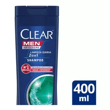 2un Shampoo Anticaspa Clear Men Limpeza Diária 2 Em 1 400ml