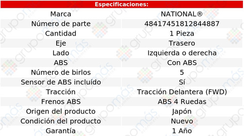 Maza Trasera Izquierda O Derecha National Lancer 2004 A 2006 Foto 3