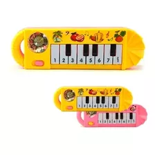 Teclado Musical Infantil Brinquedo Amarelo Com Números