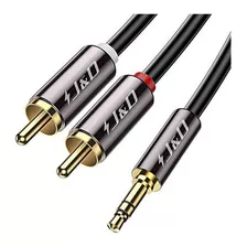 3.5 Mm A 2rca Cable, J-d Chapado En Oro [cobre Shell] [heavy